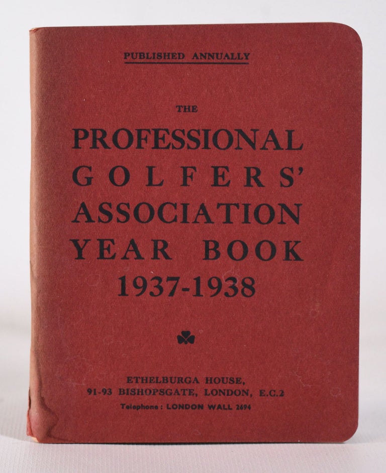 Item #10283 The P.G.A. Yearbook 1937/38. Professional Golfers Association, UK.