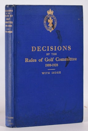 Item #10312 Decisions By the Rules of Golf Committee of the Royal and Ancient Golf Club...