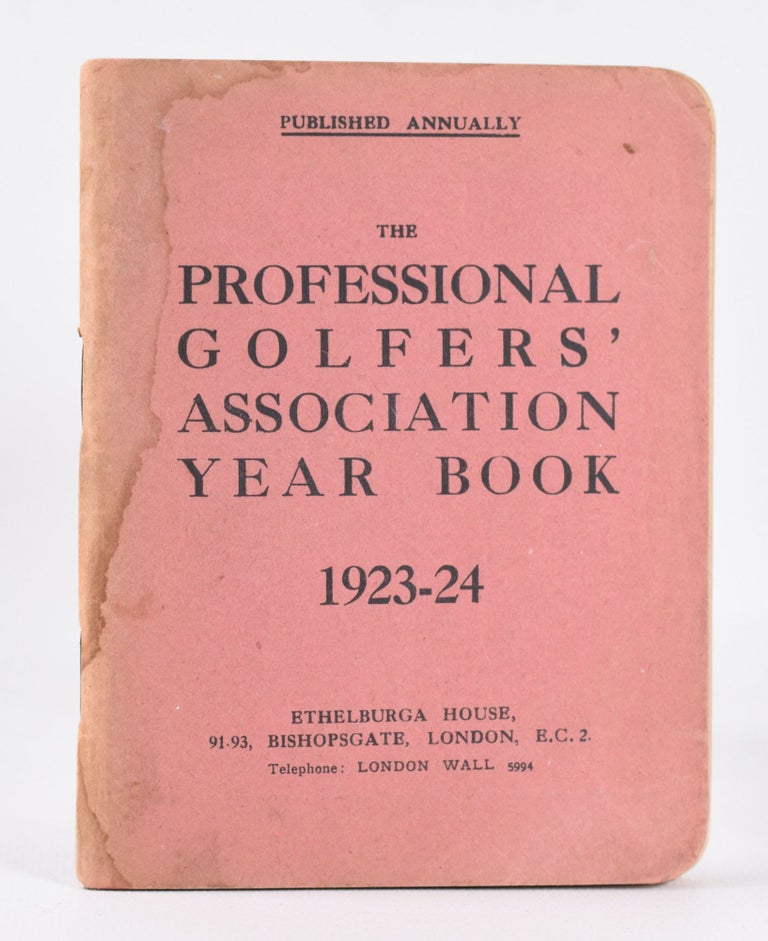 Item #10388 The P.G.A. Yearbook 1923/24. Professional Golfers Association, UK.