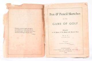 Pen and Pencil Sketches on the Game of Golf; after drawings from John Smart