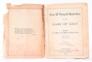 Pen and Pencil Sketches on the Game of Golf; after drawings from John Smart