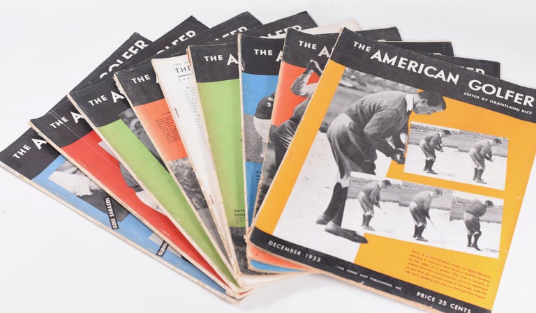 Item #10576 1933 '9 issues'. Grantland American Golfer "magazine" Rice.