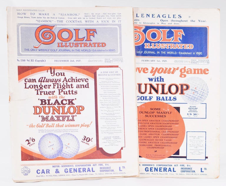 Item #10581 Golf Illustrated No. 1340 & 1401 December 1927 and February 1929. Golf Illustrated.