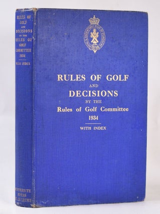 Item #10819 Decisions By the Rules of Golf Committee of the Royal and Ancient Golf Club 1934....