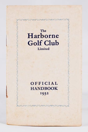 Item #10918 Harborne Golf Club Limited. Official Handbook