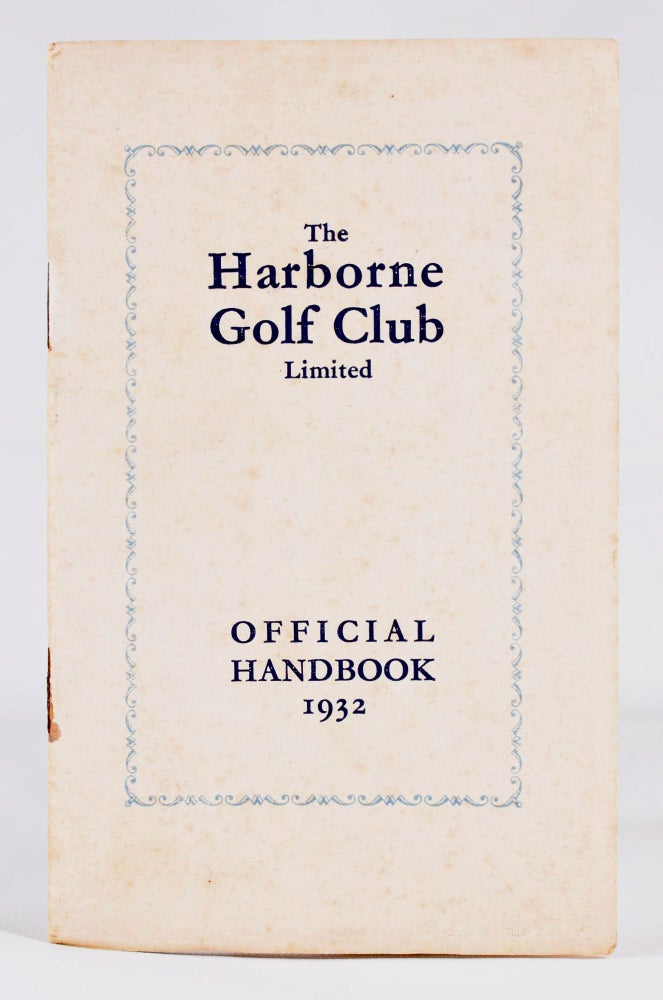 Item #10918 Harborne Golf Club Limited. Official Handbook.