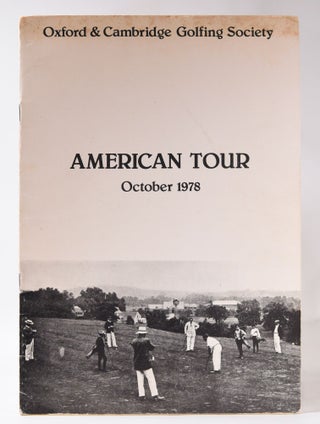 Item #10975 Oxford and Cambridge Golfing Society North American Tour October 1978