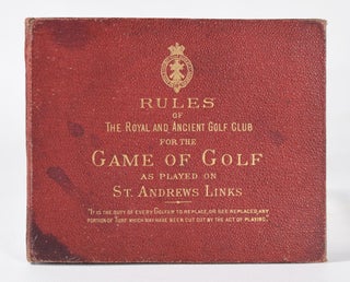Item #10977 Rules for the Game of Golf 1882. Royal, Ancient Golf Club of St Andrews