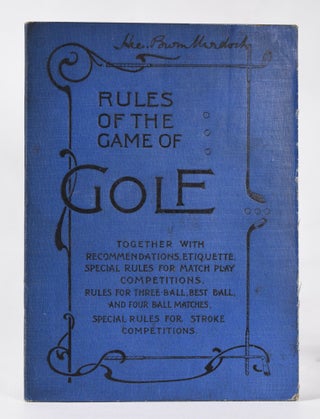 Item #10979 Rules and Regulations 1886. Prestwick Golf Club