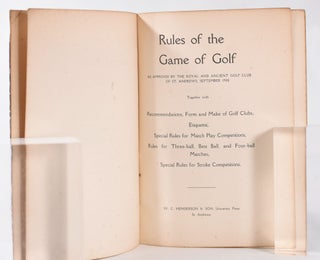 Rules and Regulations 1886