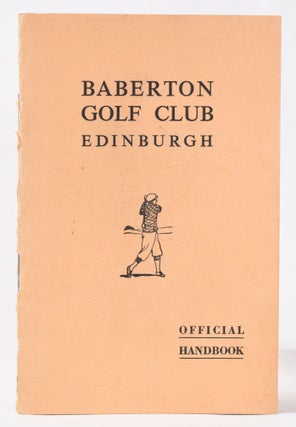 Item #11030 Baberton Golf Club Official Handbook. Unknown Handbook