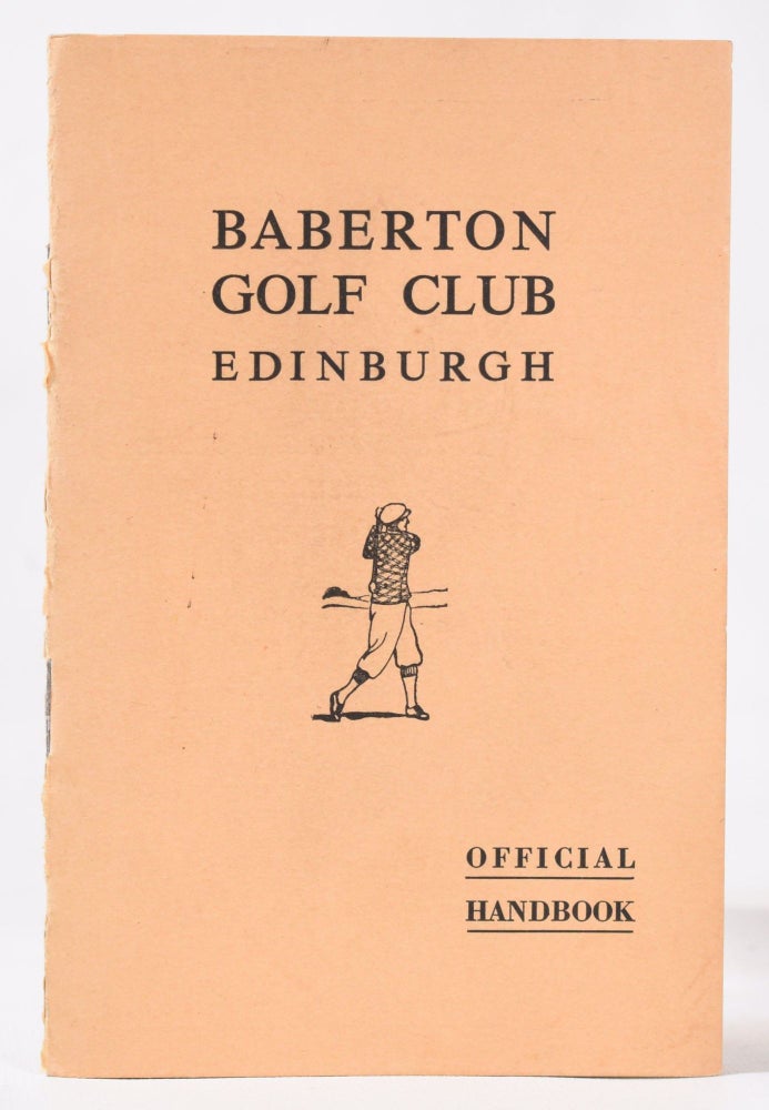Item #11030 Baberton Golf Club Official Handbook. Unknown Handbook.