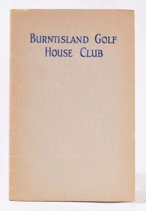 Item #11031 Bruntisland Golf House Club. Official Handbook. Unknown
