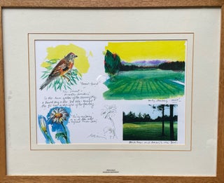 Item #11047 The Belfry sketchbook golf print 3rd hole. Harold Riley
