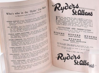 Ryder Cup 1929 Official Programme.