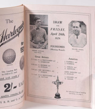 Ryder Cup 1929 Official Programme.