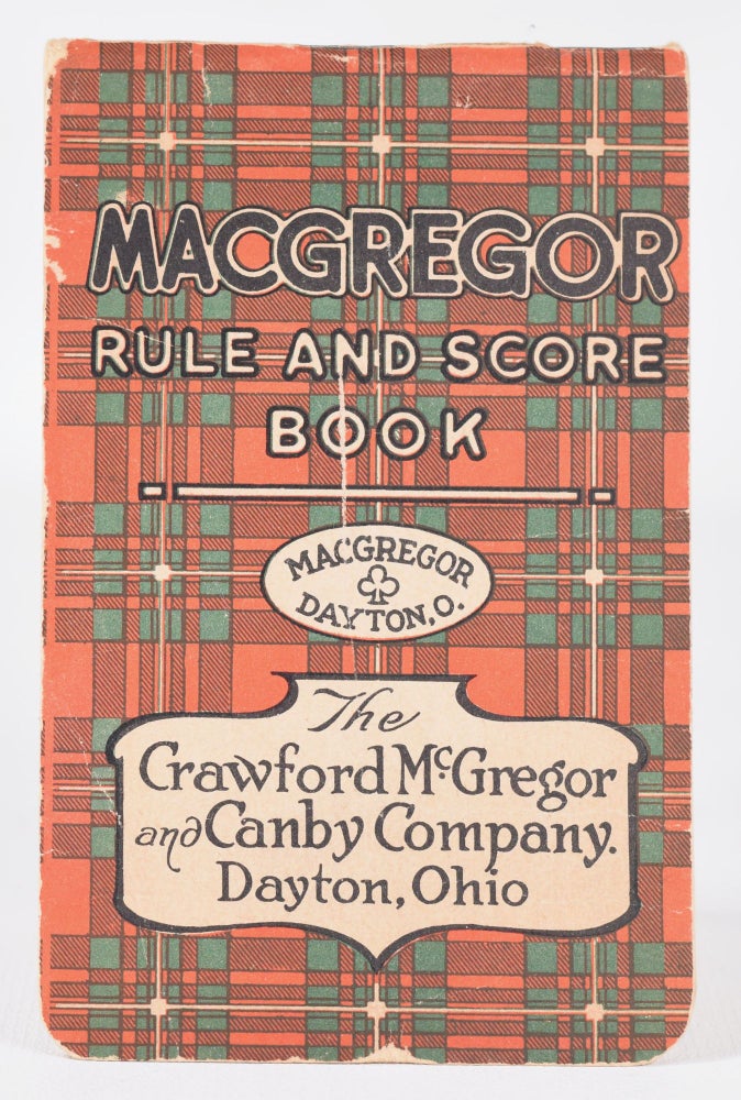 Item #11269 Macgregor Rule and Scorebook. Macgregor Crawford, Canby.