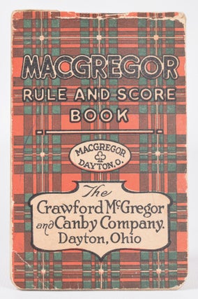 Item #11270 Macgregor Rule and Scorebook. Macgregor Crawford, Canby