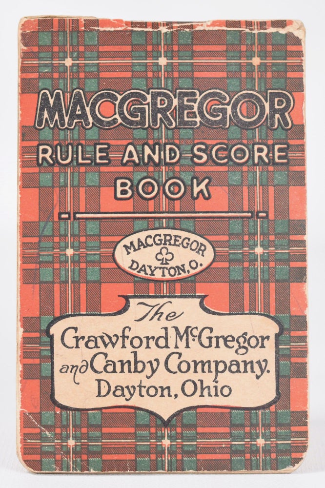 Item #11270 Macgregor Rule and Scorebook. Macgregor Crawford, Canby.