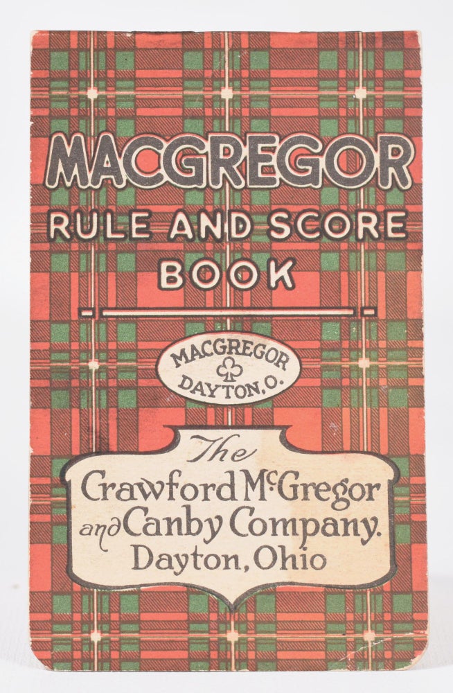 Item #11271 Macgregor Rule and Scorebook. Macgregor Crawford, Canby.