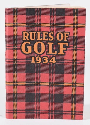 Item #11274 Rules of the Game of Golf. The Worthington Ball co