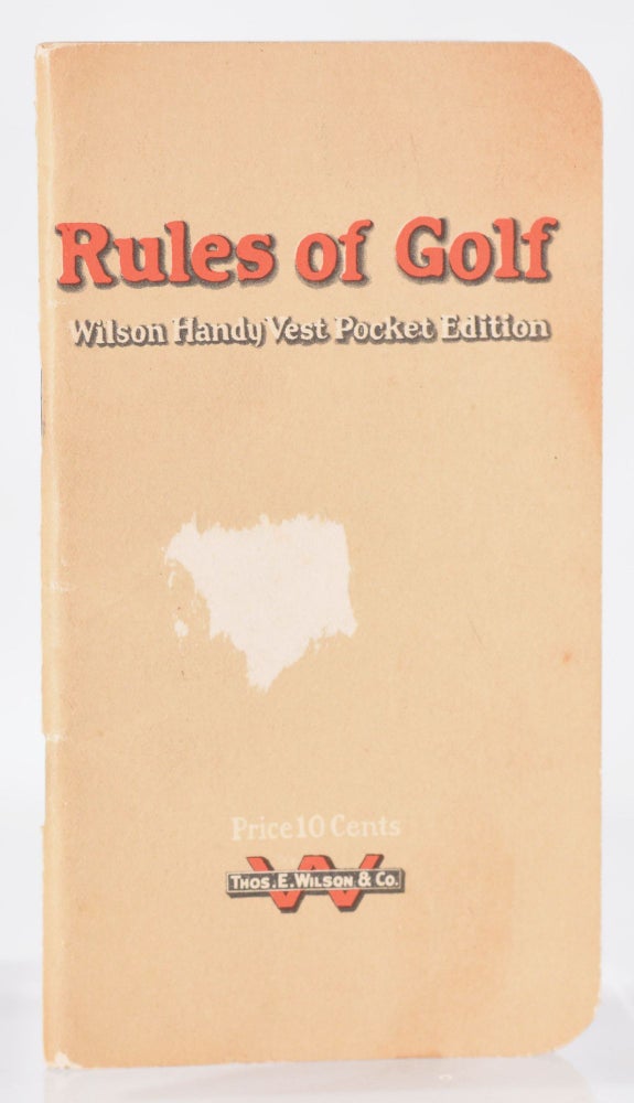 Item #11319 Rules of Golf; As approved by the R.&A. and adopted by the U.S.G.A. Wilson, Handy Vest Pocket Edition.