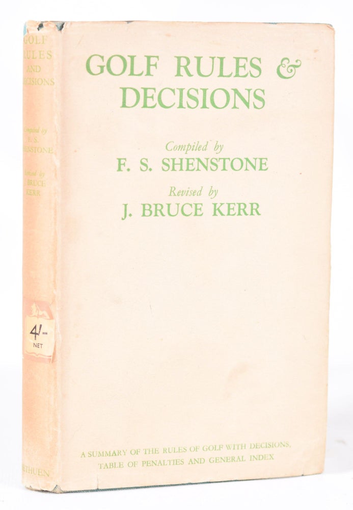 Item #11330 Golf Rules and Decisions. F. S. Shenstone.