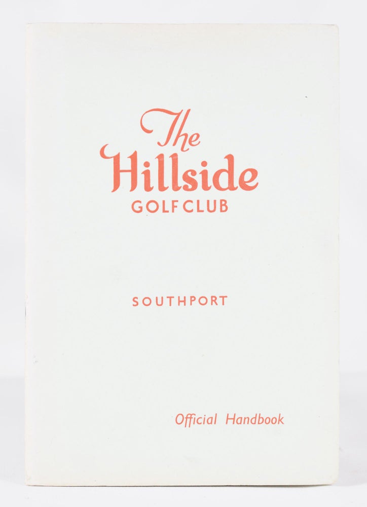 Item #11335 Hillside Golf Club Official Handbook. Unknown.