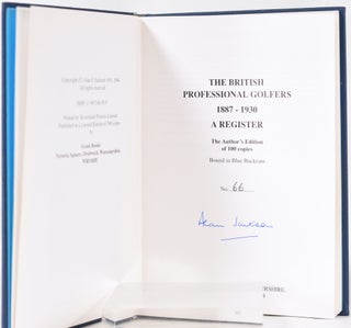 The British Professional Golfers 1887-1930 A Register