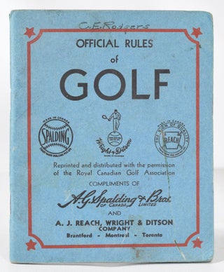 Item #11471 Official Rules of Golf. Spalding