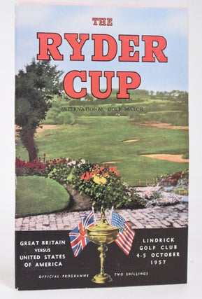 Item #11945 Ryder Cup 1957 Official Programme. P G. A