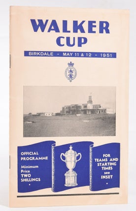 Item #11948 Walker Cup 1951 Official Golf Programme. R, A