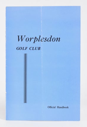 Item #11978 Worplesdon Golf Club "Official handbook"