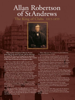 Allan Robertson of St Andrews, King of Clubs, 1815-1859