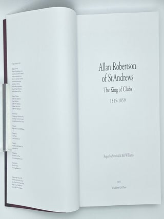 Allan Robertson of St Andrews, King of Clubs, 1815-1859