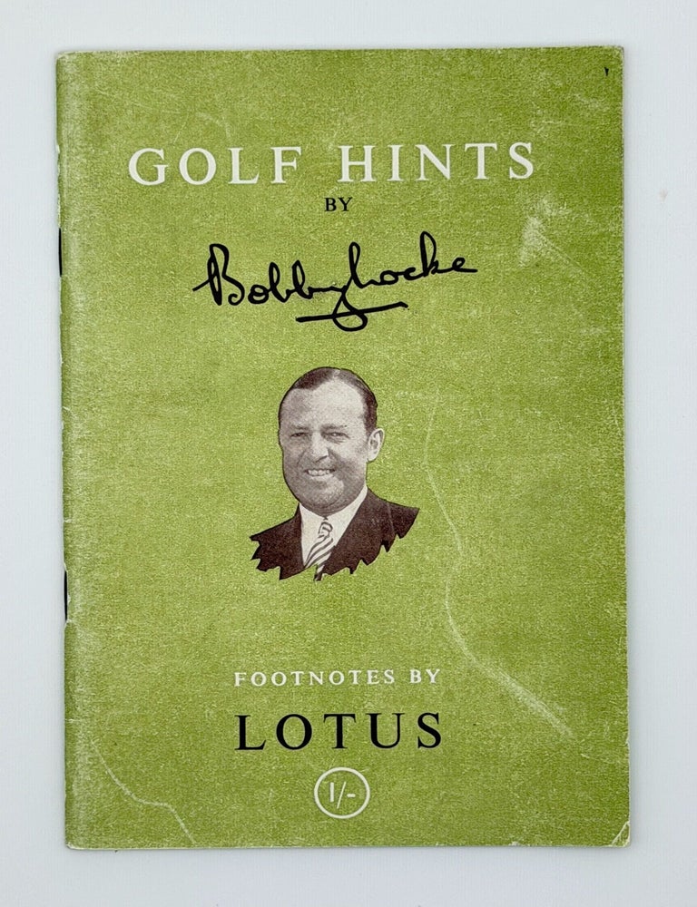 Item #15920 Golf Hints. Bobby Locke.
