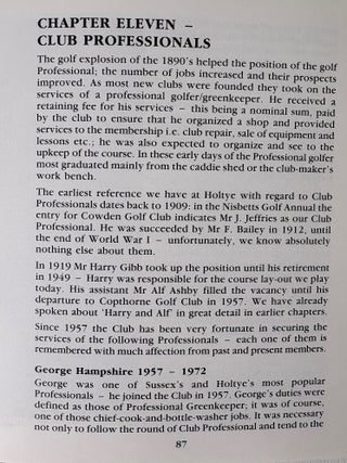 Holtye The Centenary of the 'Liliput' Golf Club 1893-1993