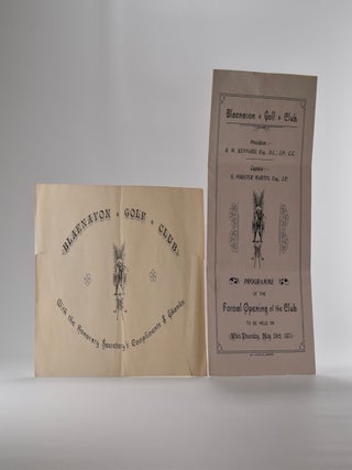 Item #2331 Blaenavon Golf Club Opening Programme 1907