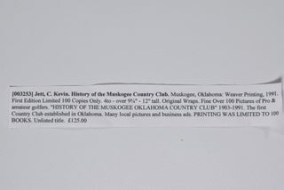 History of the Muskogee Country Club.