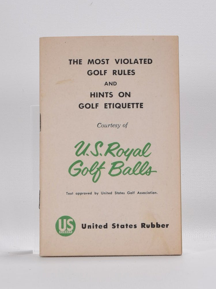 Item #3741 The Most Violated Golf Rules and Hints on Golf Etiquette.