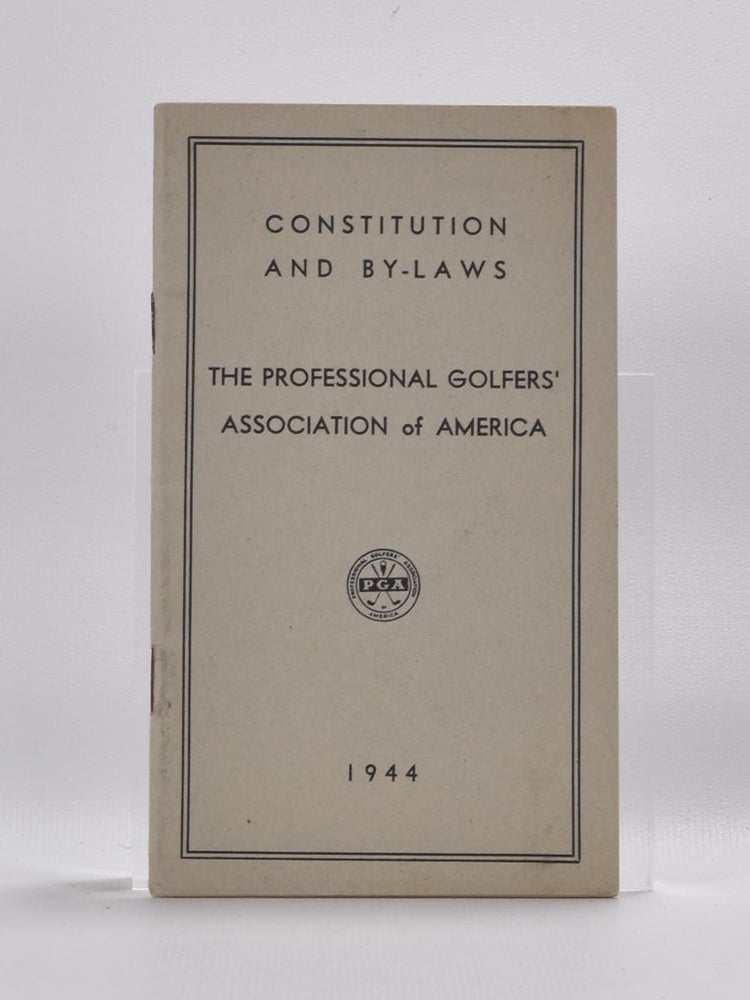 Item #4351 Constitution and By Laws. Professional Golfers Association of America.