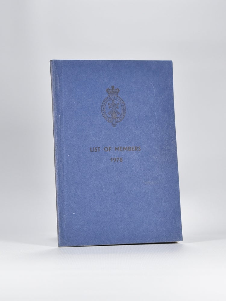 Item #4634 List of Members 1978. Royal, Ancient Golf Club of St. Andrews.