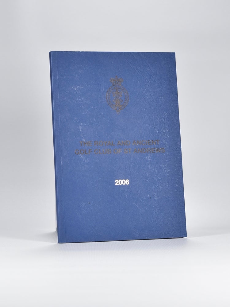 Item #4803 List of Members 2006. Royal, Ancient Golf Club of St. Andrews.
