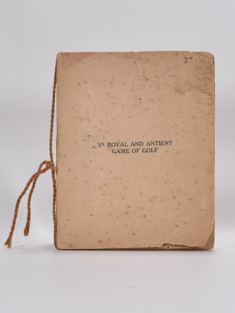 Item #4881 Ye Royal and Antient Game of Golf. Calendar.
