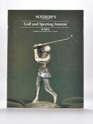 Item #5064 Sothebys Golf Memorabilia 1988 31st March. Sothebys