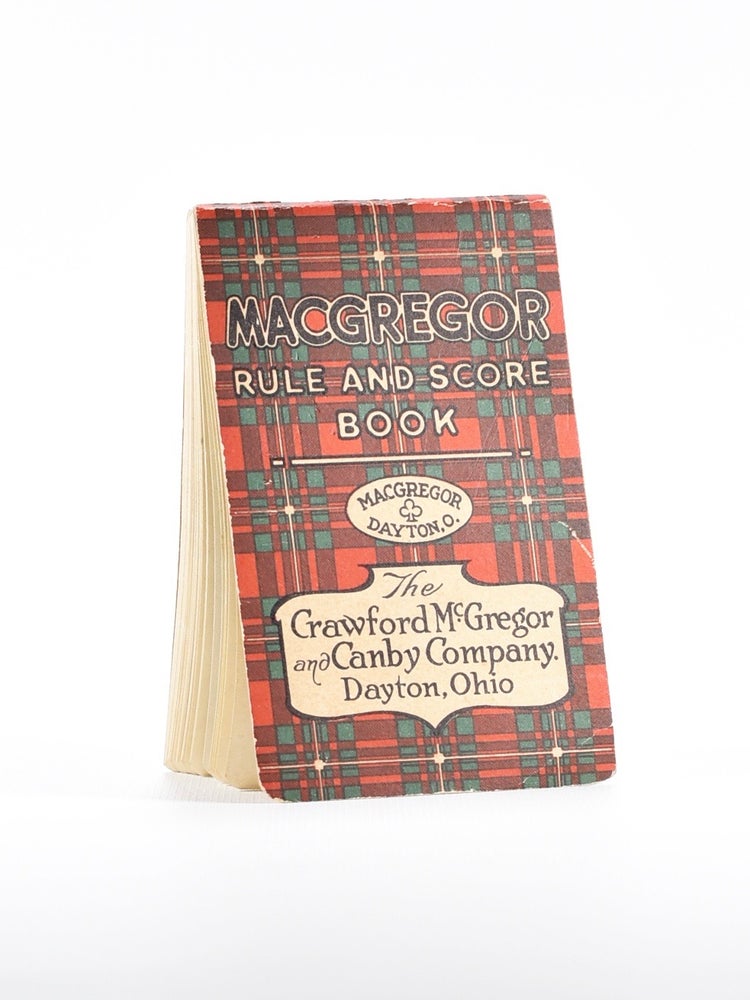 Item #5085 Macgregor Rule and Scorebook. Macgregor Crawford, Canby.