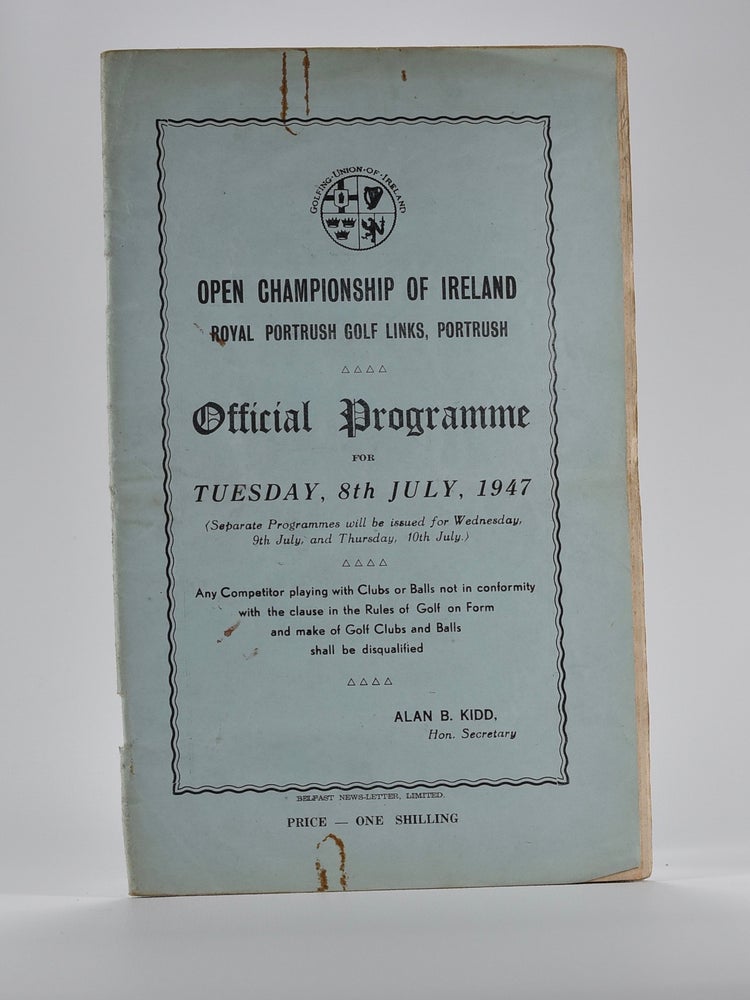 Item #5108 Open Championship of Ireland. Golfing Union of Ireland.