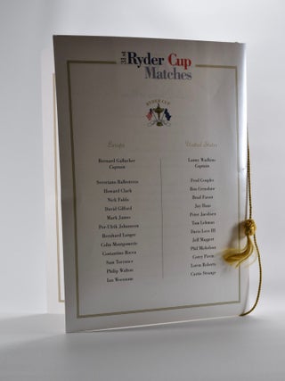 Ryder Cup Dinner Farewell dinner menu "signed"