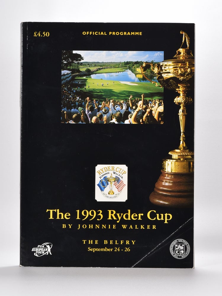 Item #5838 Ryder Cup 1993 Official Programme. P G. A.