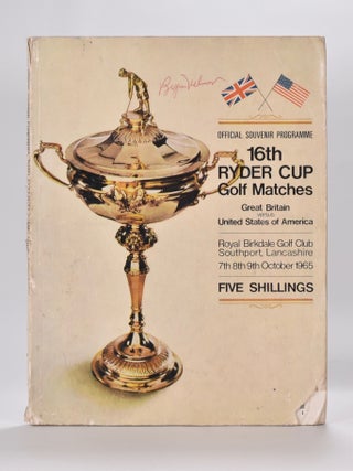 Item #6037 Ryder Cup 1965 Official Programme "fully signed by all competitor's" P G. A